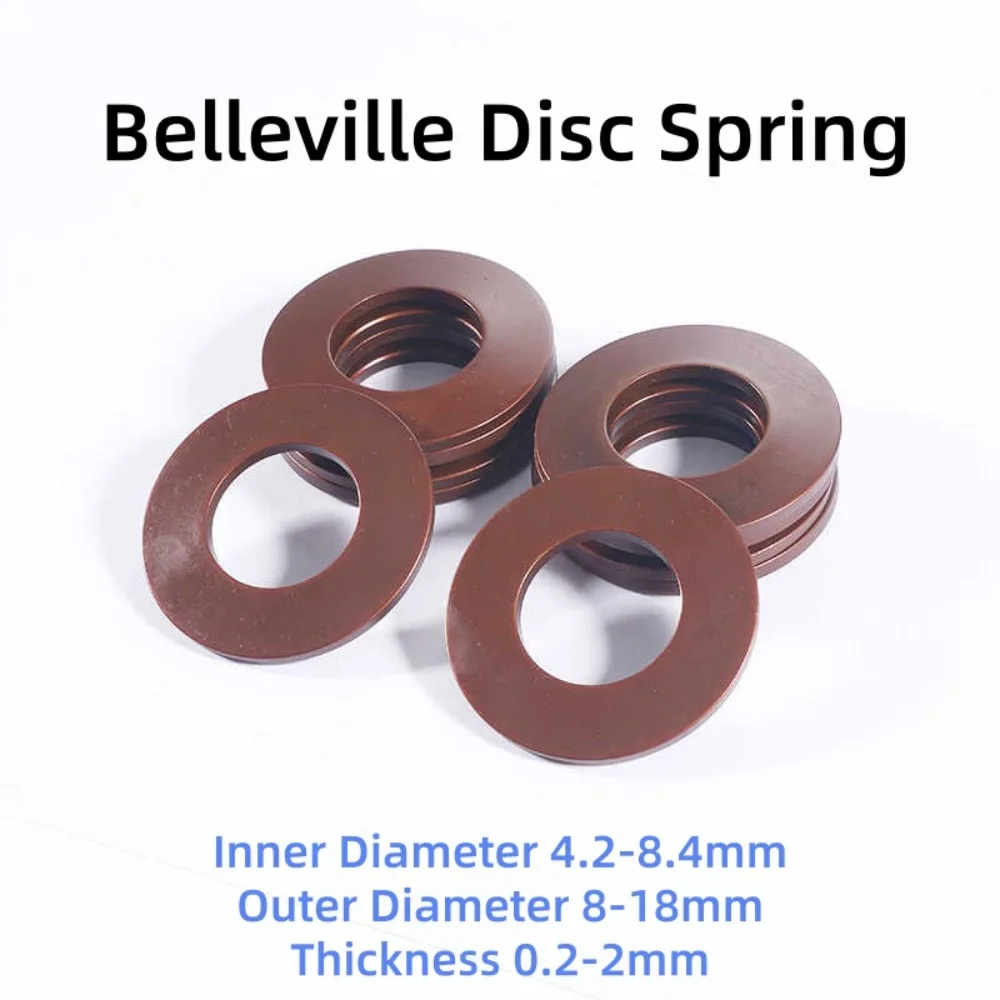 60Si2MnA Alloy Steel Belleville Disc Springs Shock Absorbing Disk Spring OD8~18mm ID4.2~8.4mm Thickness 0.2mm-2mm