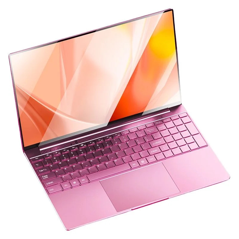 Laptop Personalizado Rosa de 15,6 Polegadas, N95 11ª Geração, 4 Núcleos 4 Threads, 16G DDR4 32GB, Windows 11 para Estudantes