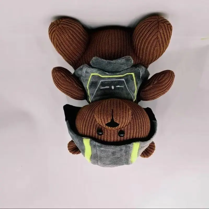 Neues Helldivers 2 Plüschtier Bär - Weiche Strick-Actionfigur, Stoffpuppe, Sammlerstück für Heim- und Schreibtischdekoration