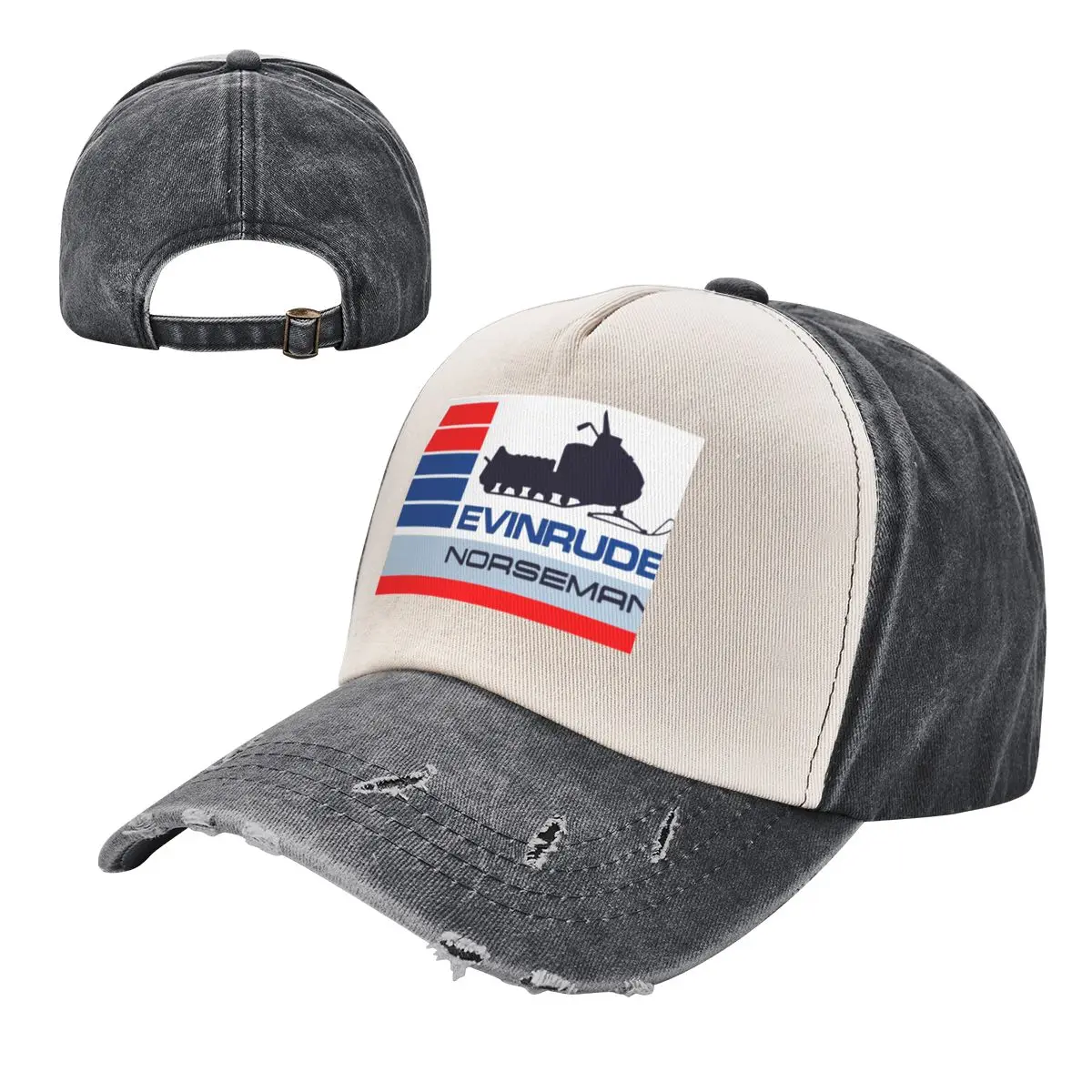 Evinrude Norseman Snowmobiles Baseball Cap Fishing cap Snap Back Hat Men Caps Women's image 3