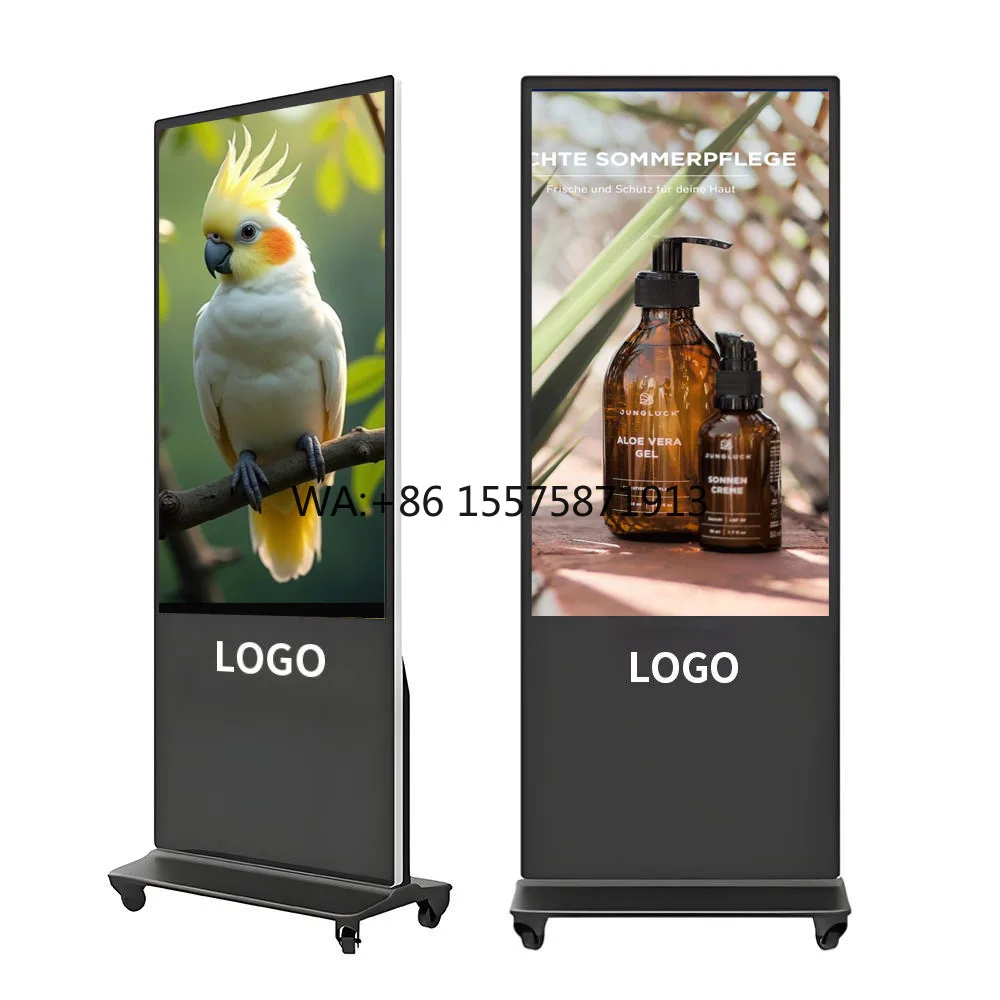 32/43/49 Inch Indoor Floor Stand Signage Display Digital Signage LCD Advertising Boards Touch Screen Digital Totem