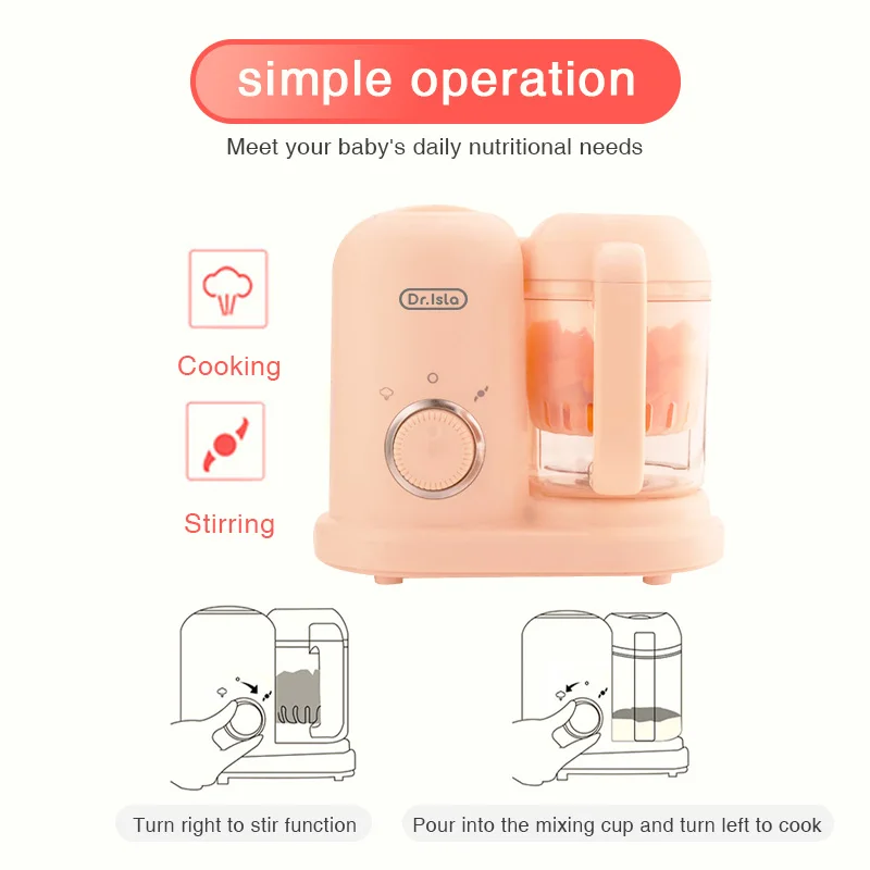 Dr.isla Baby Cooking and Mixing Machine Grinder High-precision Baby Food Grinder Baby Food Supplement Machine Cooking Machine