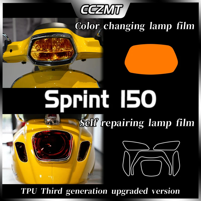 

For Vespa Sprint 150 modified headlights tail light film instrument film protection film color changing film