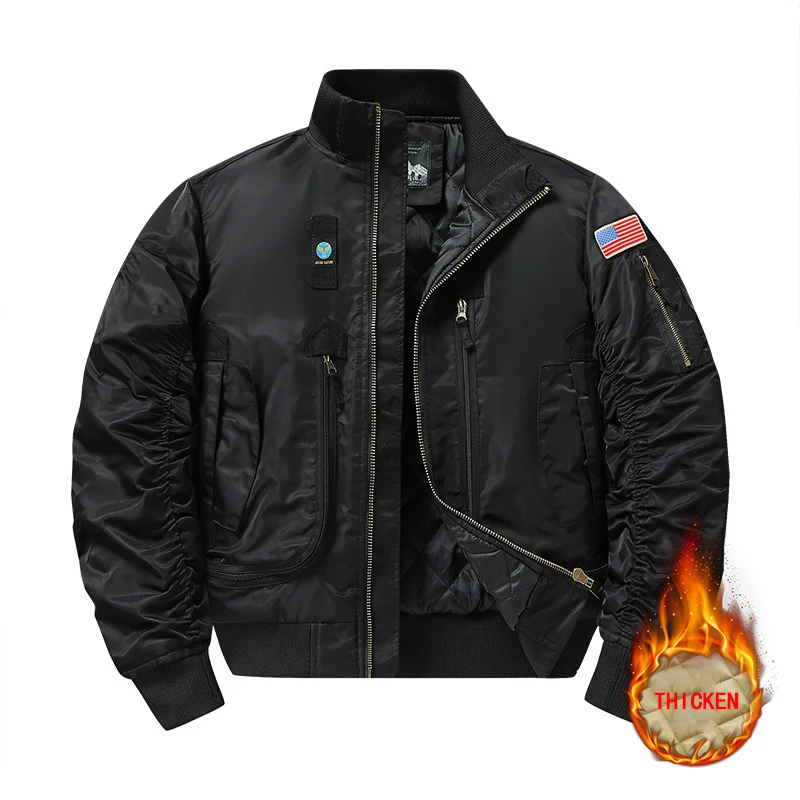 Chaqueta bomber MA1 invierno para hombre con relleno de algodón - imagen 3
