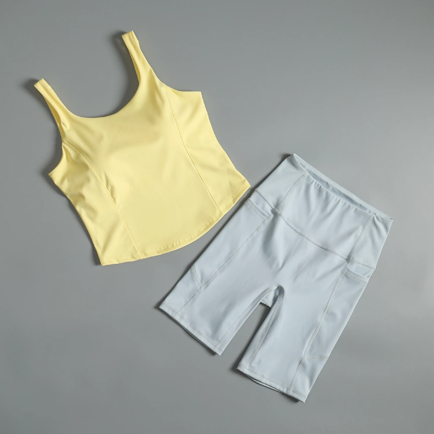 yoga vest shorts high-value new running fitness suit Sports suit for women in summer Pilates training quick-drying