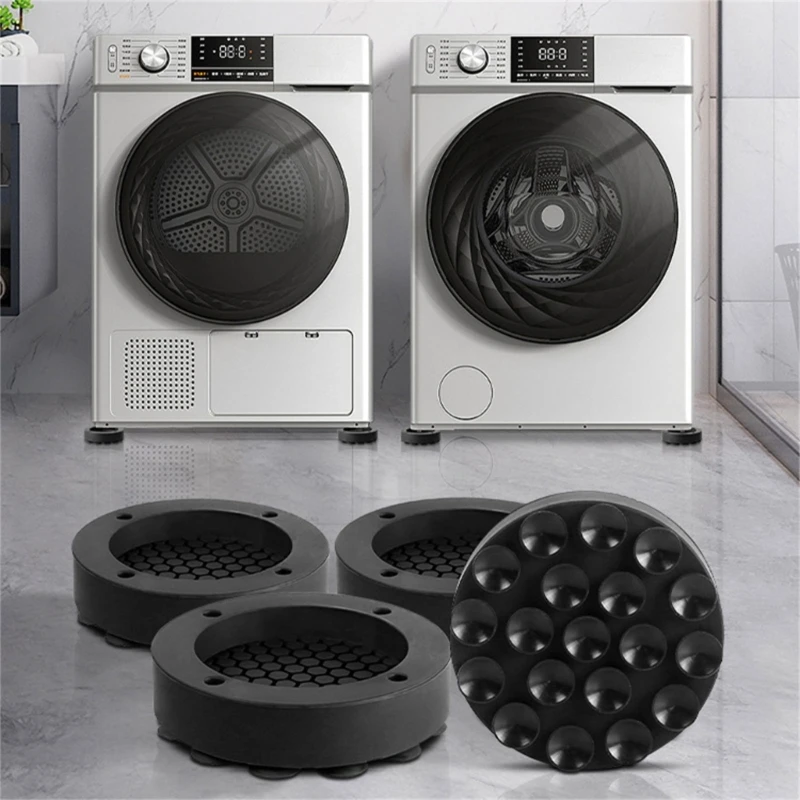 Pack of 4 Silicone Foot Pads Washing Machines Feet Washer Risers Furniture Risers Silicone Material for Washing Dropship