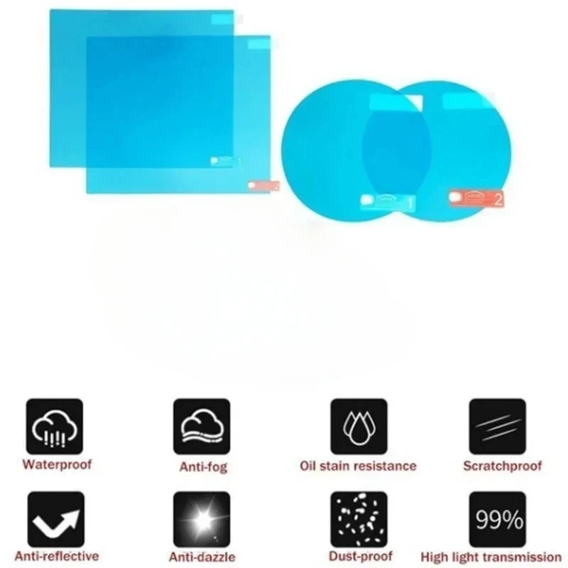 Car Rearview Mirror Protective Film Anti Fog Membrane Anti-Glare Waterproof Rainproof Car Sticker Clear Film