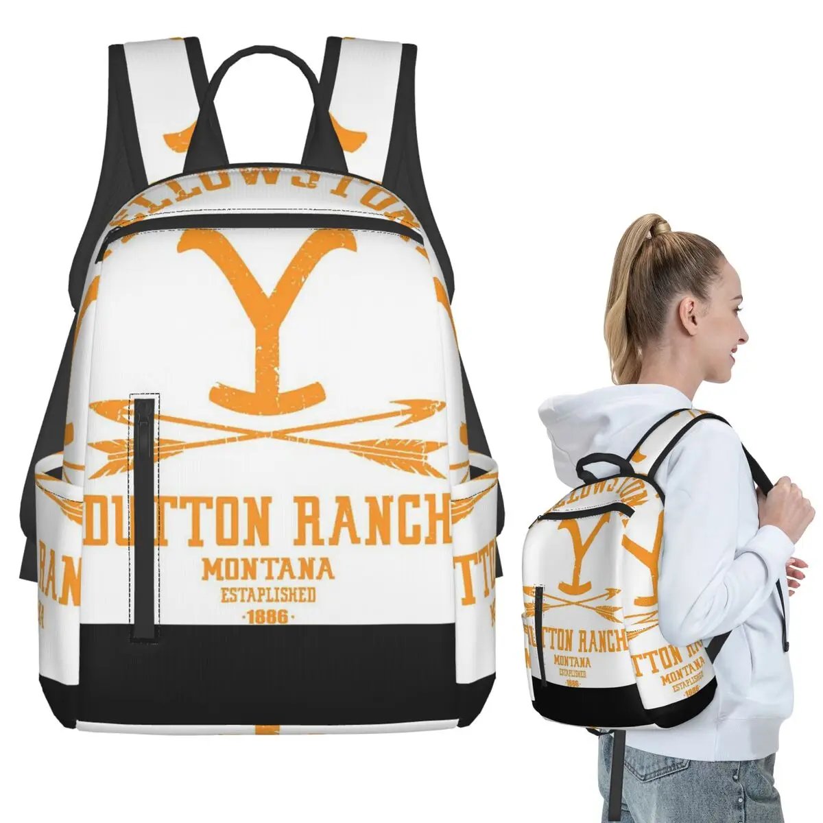 Dutton Ranch Yellowstone 8 Backpack Student BookBag Boys Girls School Bag Computer Shoulder Bags Men Women