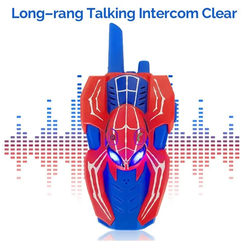 Walkie-Talkie A63T-Spider per Bambini, Confezione da 2, Comunicazione a Lungo Raggio, Gioco d'Avventura Walkie-Talkie Spider