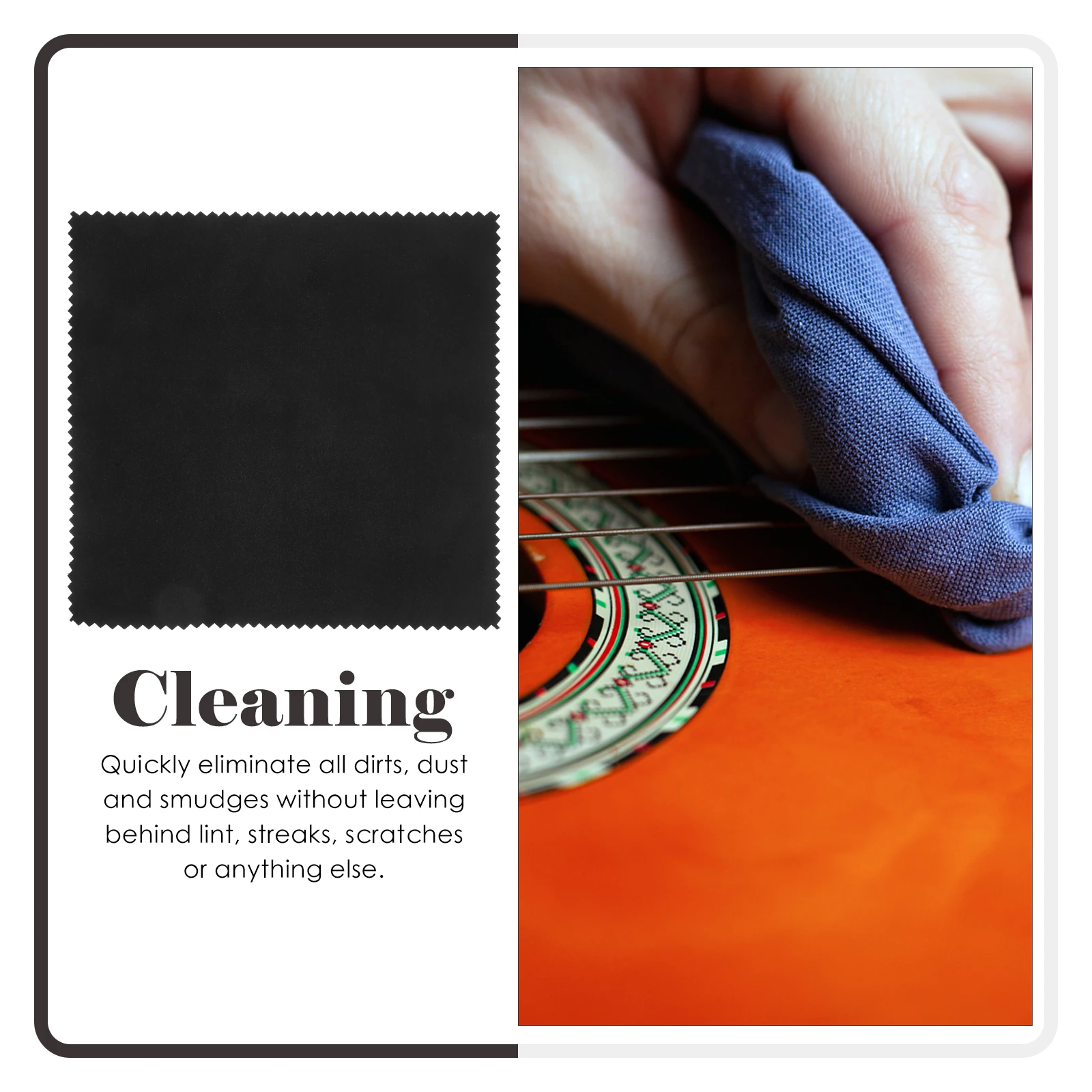 

10 Pcs Musical Instrument Cleaning Cloth Microfiber Rags Guitars Piano Polishing Cloths for Instruments