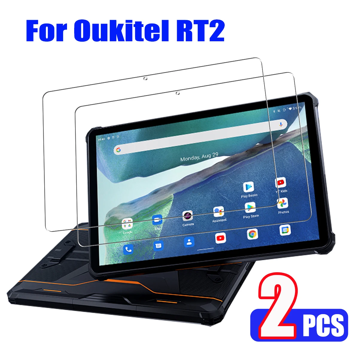 2Pcs Tempered Glass film for Oukitel RT2 10.1