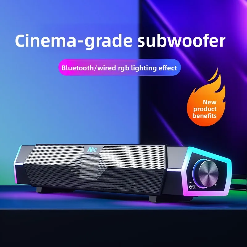 Wired Bluetooth Subwoofer Soundbar Desktop Gaming Speaker Computer Home Game Audio Device