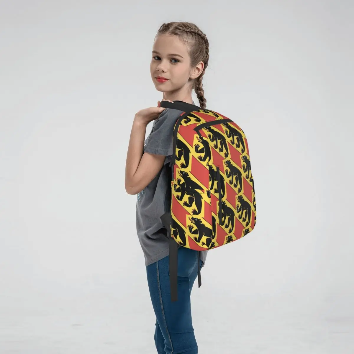 Bern Bear Swiss Flag Switzerland Coat Of Arms Backpack Daypack Boys Girls BookBag School Bag Shoulder Bags for Men Women