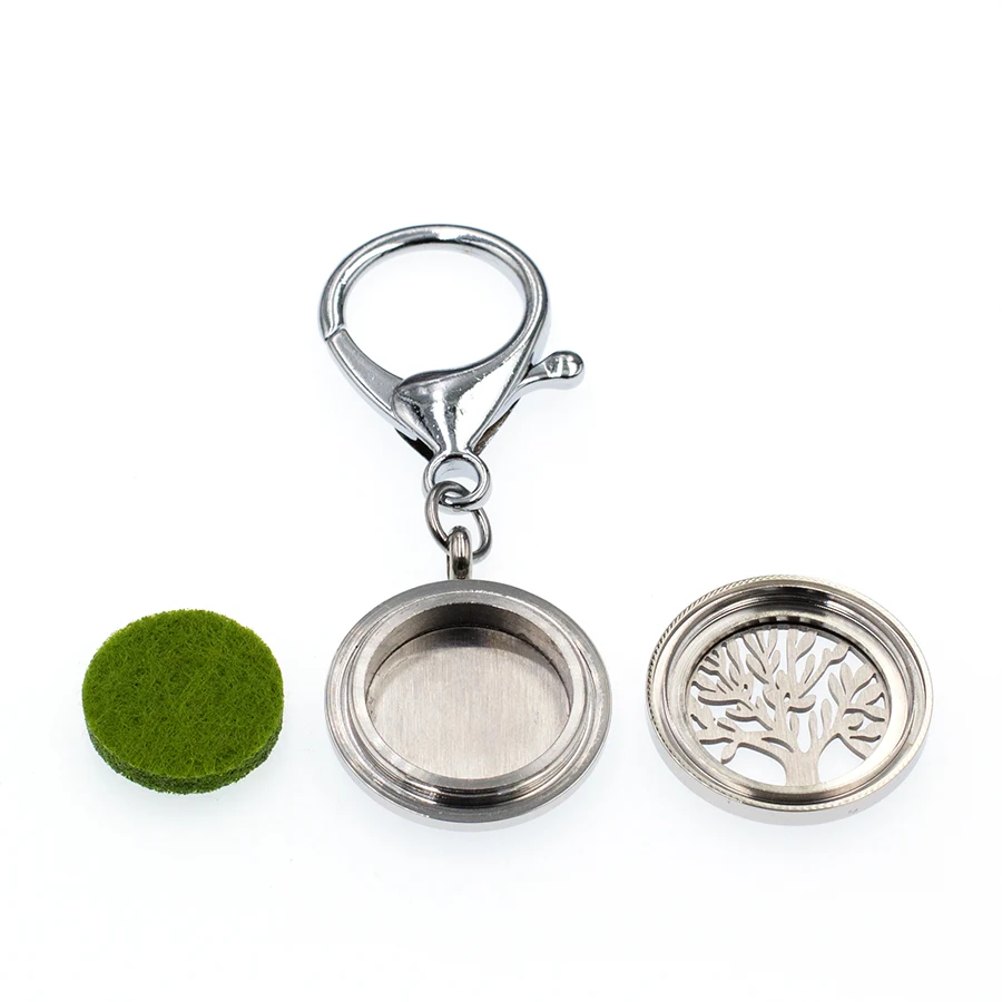 

Брелок из сплава, брелок для ключей, стальной 25 мм, диффузор, медальон, ароматерапия, эфирное масло, духи, ювелирные изделия, воротник, бесплатно, 10 подушечек, женский подарок для детей