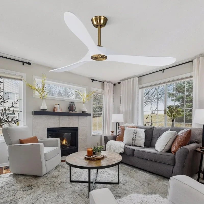 Bigzone 천장 선풍기 조용한 목재 블레이드, 현대 천장 선풍기 천장 팬, 가전 제품 냉각