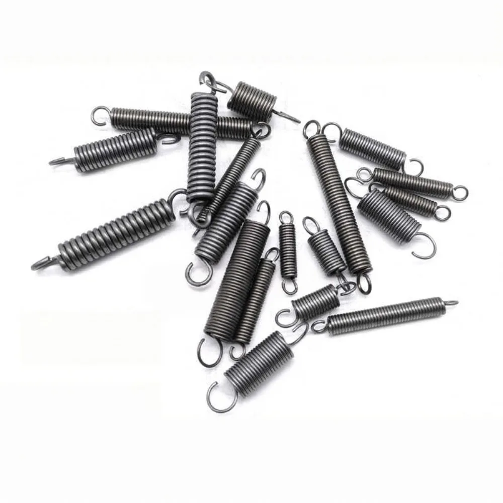 10Pcs Small Extension Tension Springs Spring Steel Stretch Spring With Hooks Wire Dia 0.3-0.5mm OD 3-5mm L=10-60mm