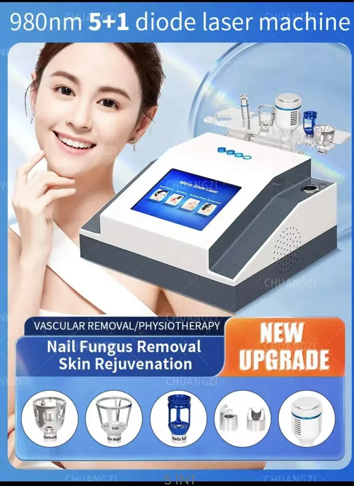 

980nm diode laser nail fungus removal spider vein removal physical therapy and Lipolaser reduce cellulase