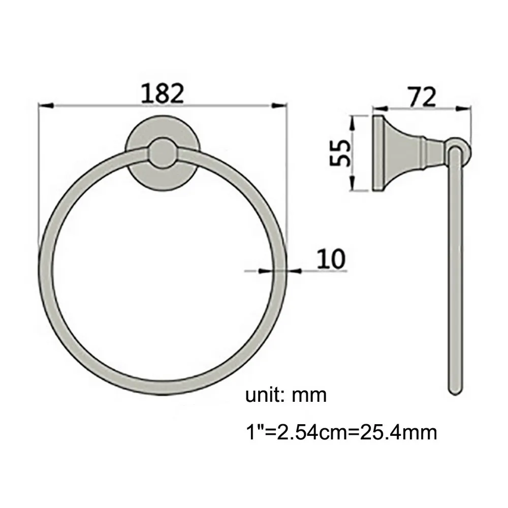 Polished Chrome Brass Wall Mounted Bathroom Towel Ring Rack Holder Bathroom Accessory aba939