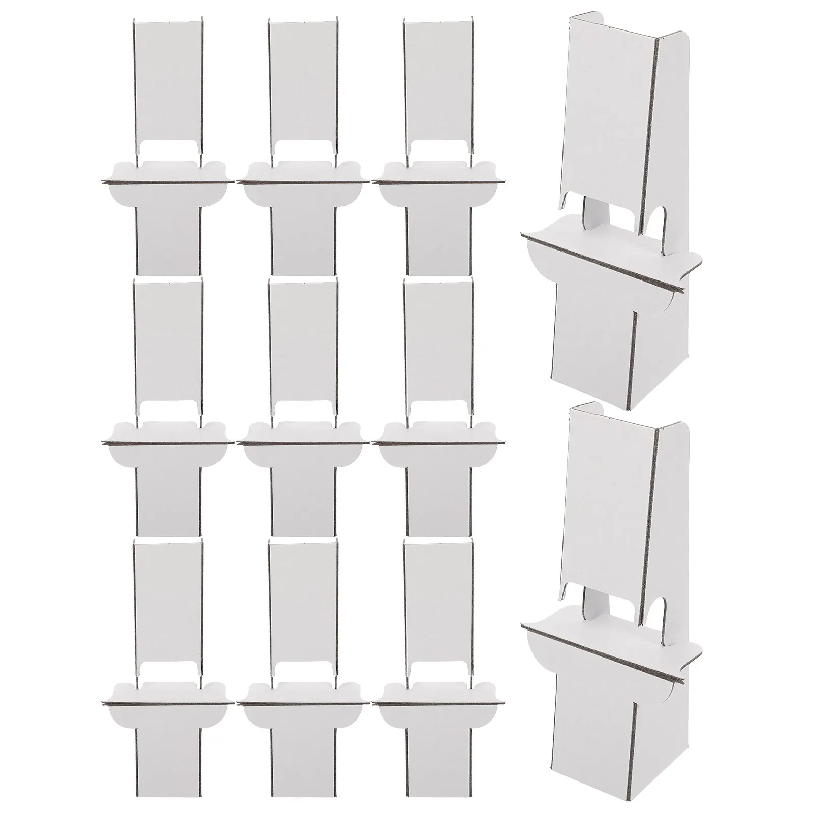 

12pcs Cardboard Stands for Picture Frames Posters White Paper Backing Easel Easel Stand Supplies