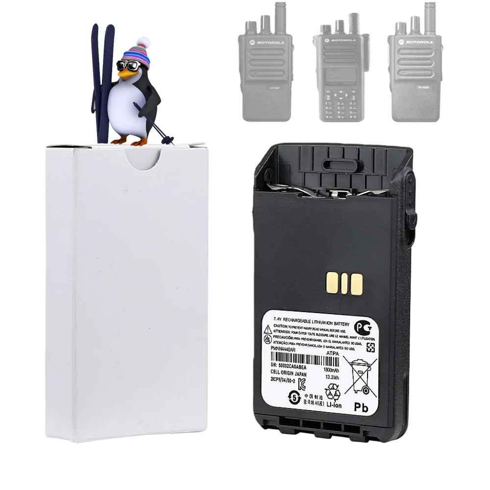 1800mAh PMNN4440AR استبدال بطارية ليثيوم أيون متوافقة مع أجهزة الراديو موتورولا XiR E8600 XiR E8608 XiR E8608i XiR E8628i XiR P8600