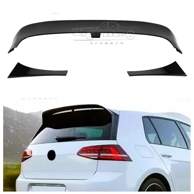 For Volkswagen Golf 7 7.5 GTI R Spoiler Accessories Carbon Body Kit Clubsport Style Rear Roof Spoiler