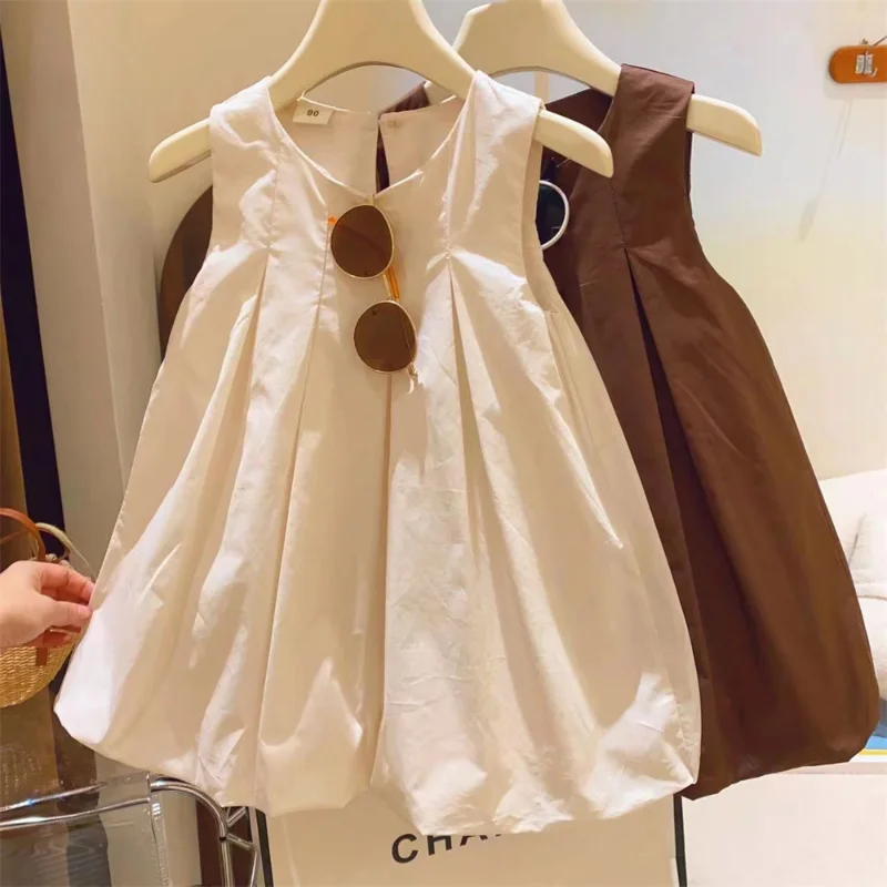 Girls Dress Summer Sleeveless Princess Dress Korean Kids Dresses Children Clothes New Baby Girl Dress Vestidos 2 3 4 5 6 7Yrs