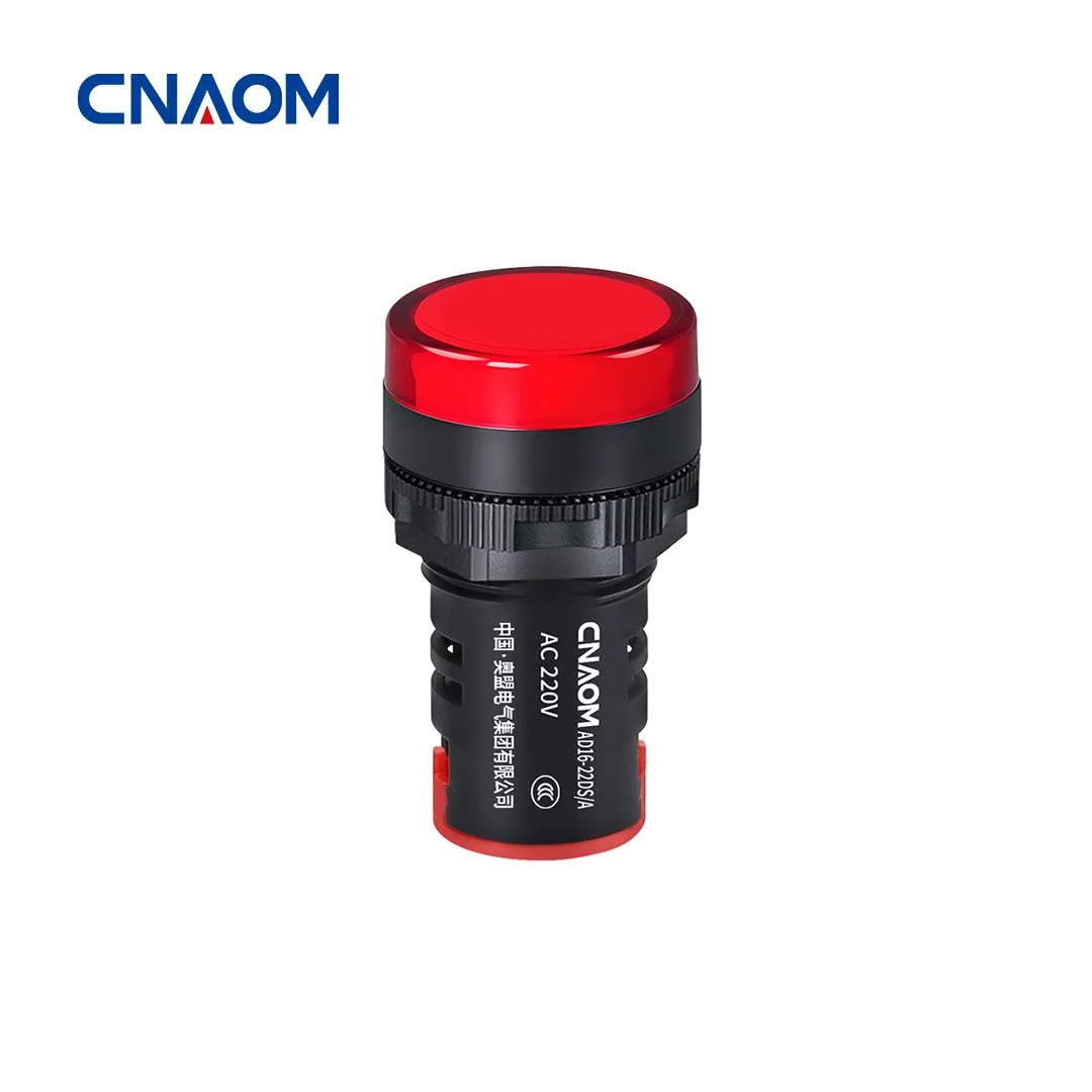 CNAOM Panel Mounted LED Power Indicator Pilot Light Indicator Signal Lamp Light Waterproof AD16-22DS 22mm 220V380V
