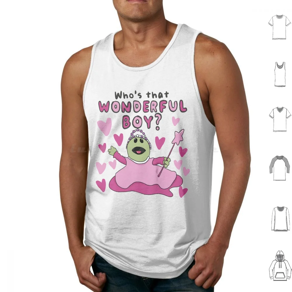 Nanalan Valentines Card For Him , Who's That Wonderful Boy Tank Tops Print Cotton Nanalan Meme Peepo Mona Canada Who Is