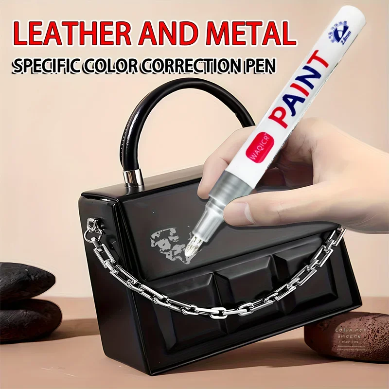 

Professional Wear Repair Pen-Suitable for Restoring Oxidized Logos, Faded Luggage Lock Buckles, Worn Handbag Side Button Colors