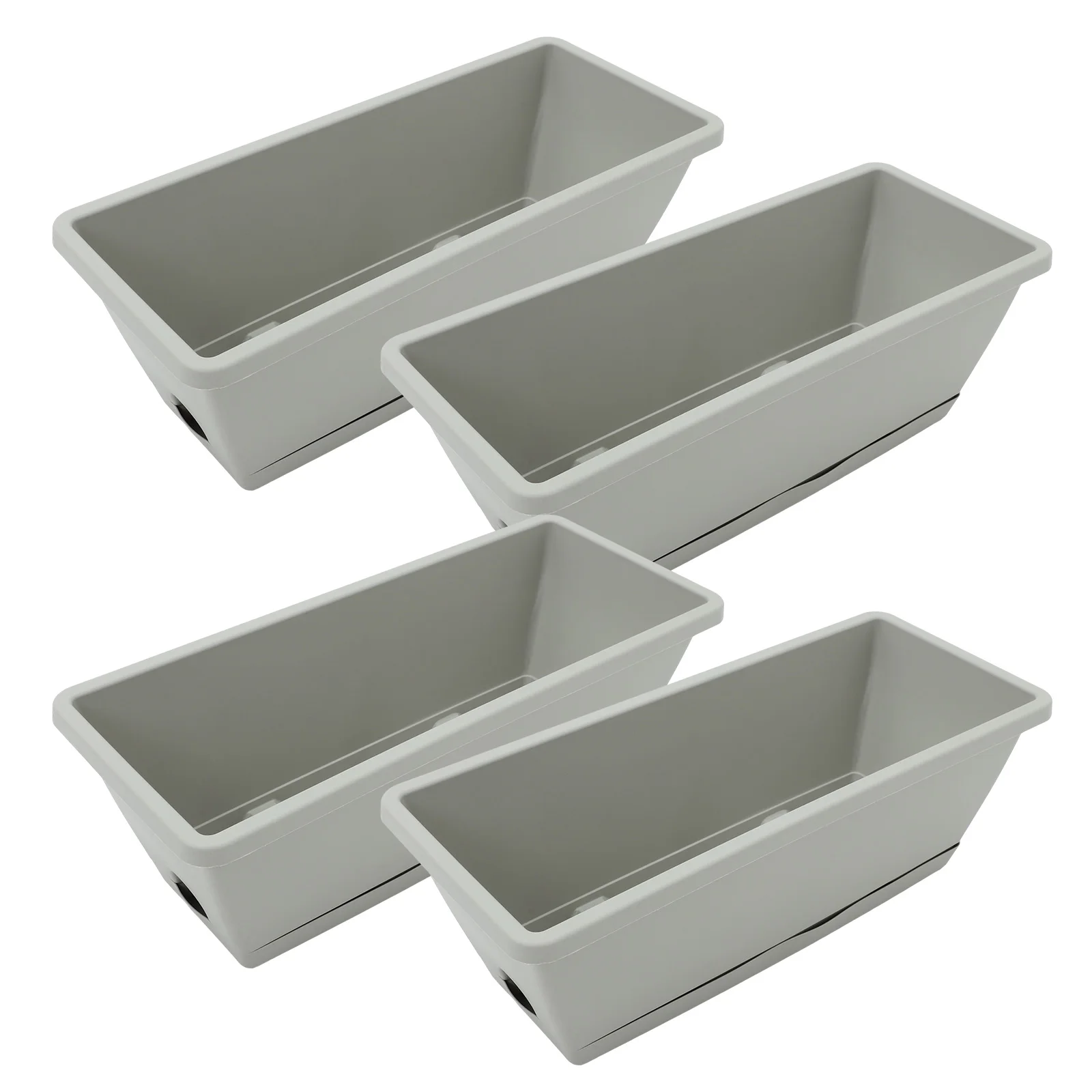 

4 Sets Adjustable Planting Tank Flower Pot Indoor Plastic Indoors Garden Planter