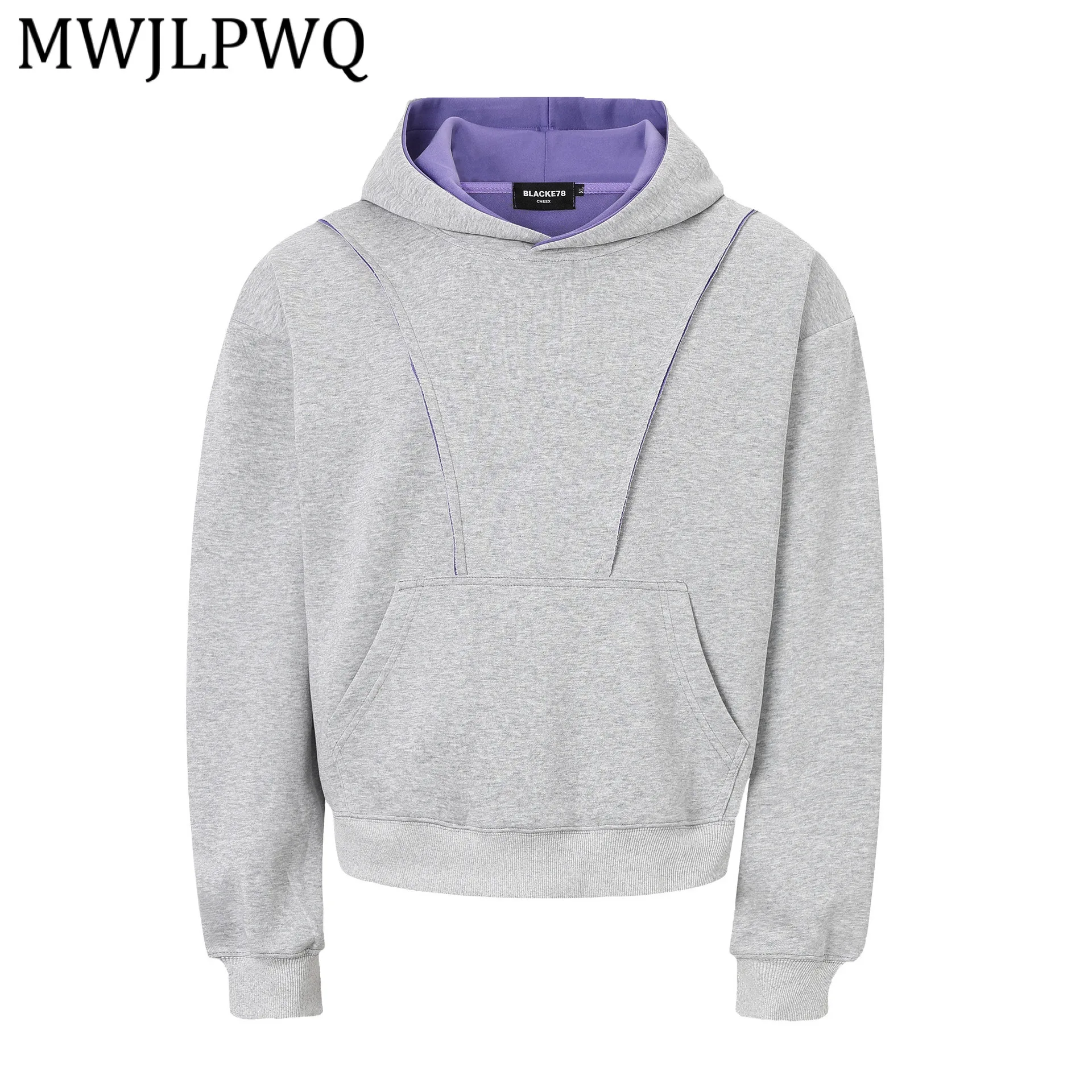 

Мужская толстовка-пуловер с капюшоном в американском уличном стиле MWJLPWQ, свободный крой, оригинальный дизайн, повседневный топ, весна 2026, 13359