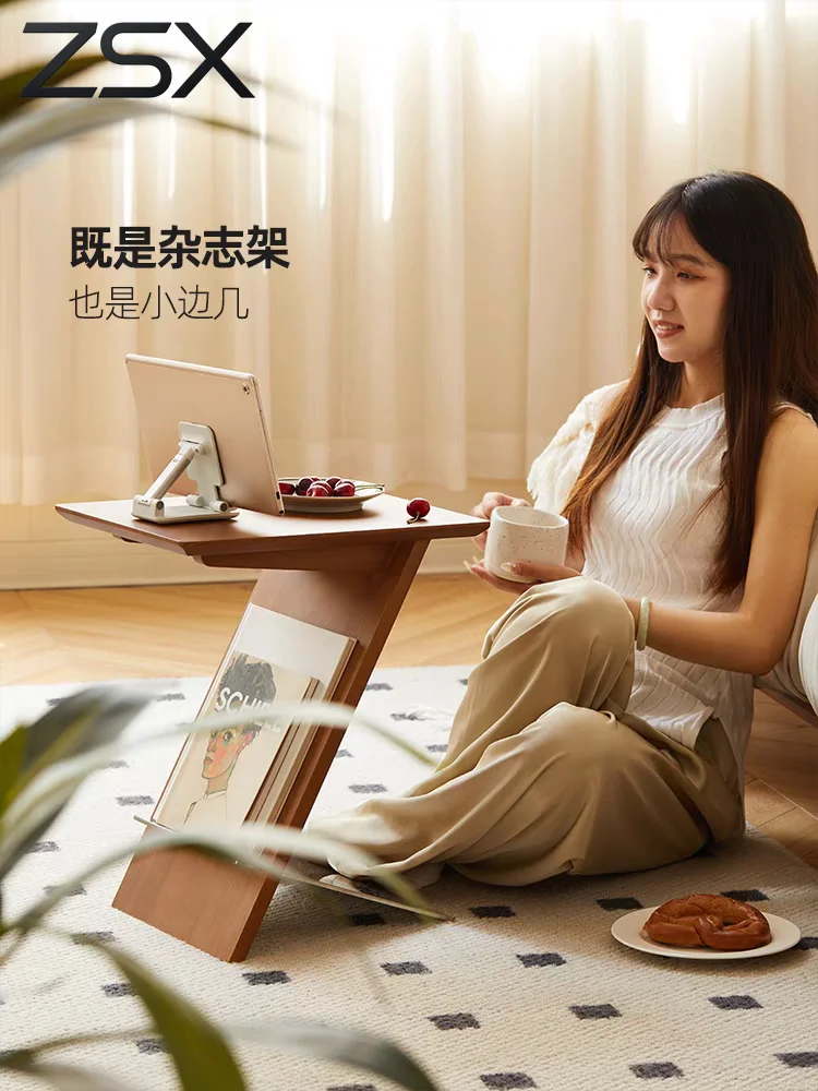 Light luxury modern small side few home living room sofa corner few retro simple style magazine rack