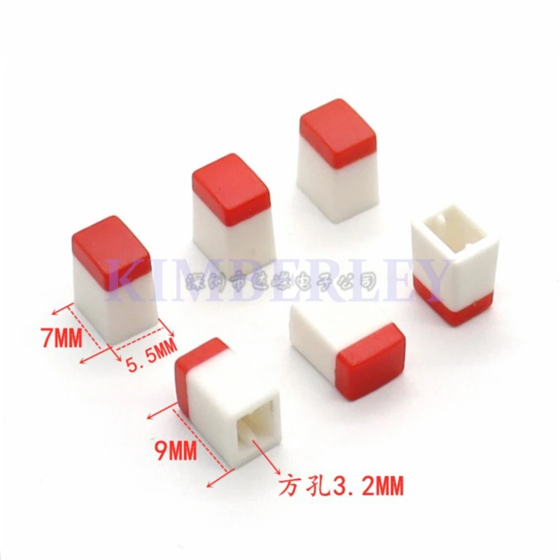 20 Piece Tap The Switch Cap 7*5.5*9MM Key Cap Fine Tune The Plastic Key Cap self-locking Switch Button Square Hole 3.2MM