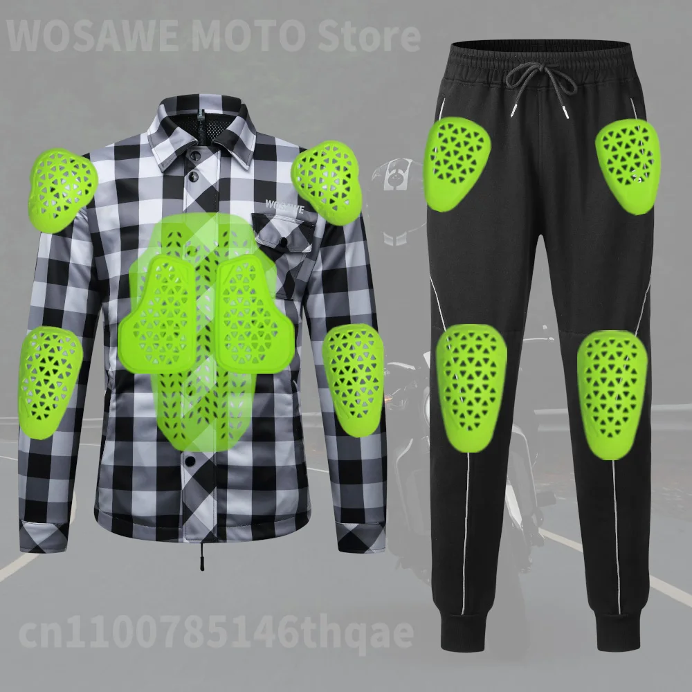 WOSAWE Motorcycle Jacket Insert Back Protector Elbow Shoulder Protection CE Level 1 Shock Absorption Racing Clothing Armor Pads