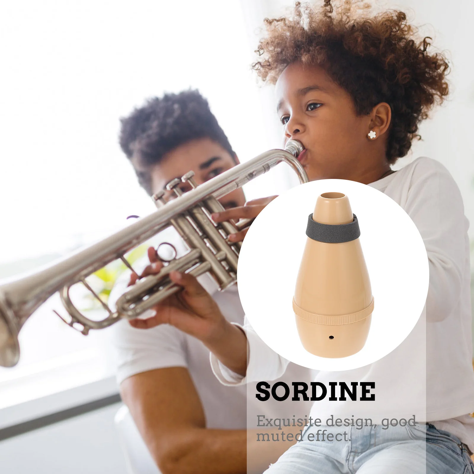 

1Pcs Trumpet Mute Professional ABS Material Effective Sound Attenuator Compact Lightweight Durable Instrument Accessory