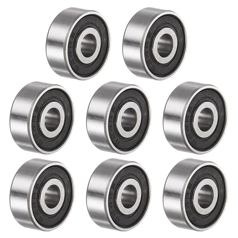 8pcs 623-2RS Deep Groove Ball Bearings, Chrome Steel Z2 Double Rubber Sealed Bearing 3mm x 10mm x 4mm