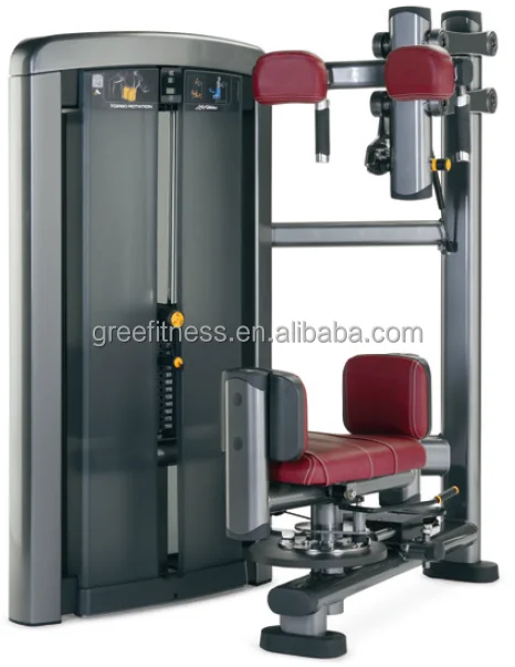 

Steel Torso Plate Loaded Bodybuilding Machine Seated Turning Trainer with Leg Extension for Back & Arm Exercise Gym Workout Use