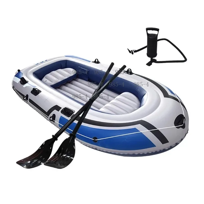 Inflatable Canoe 2-4 People PVC Raft for Fishing Rafting Water Sports