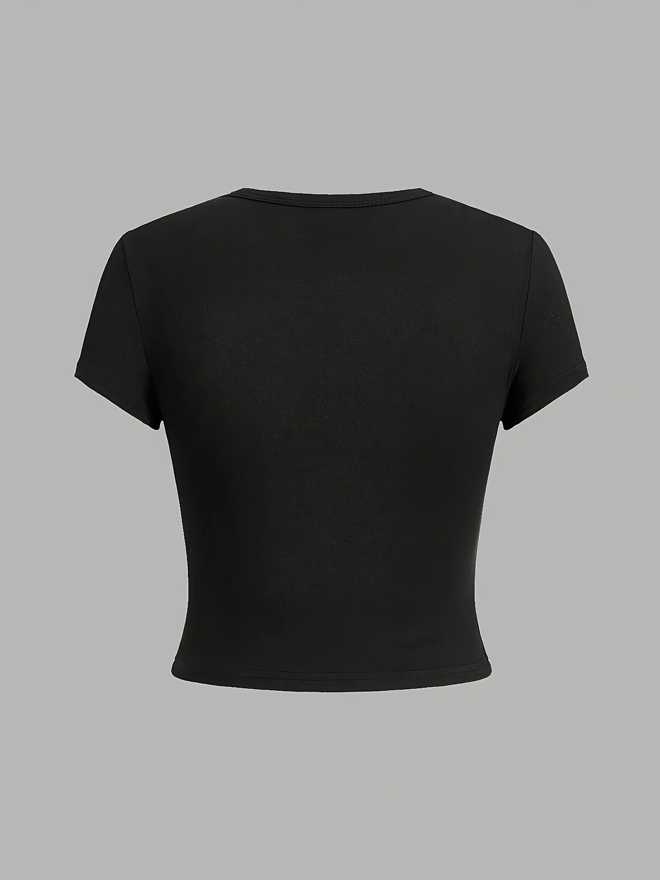 Coffee black striped color, four-color short-sleeved T-shirt basic style, fashion and versatile office casual style for women