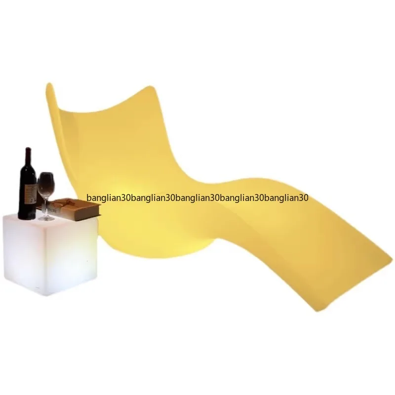 كراسي الشاطئ المضيئة كراسي الصالة كراسي حمام السباحة في الهواء الطلق في الهواء الطلق فندق الشمال كرسي أريكة واحد البلاستيك الظهر #1