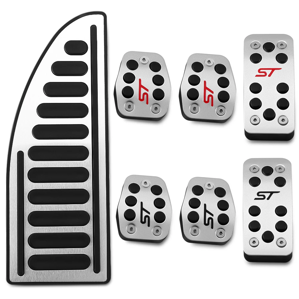 Stainless Steel Car Pedal Covers Pedals Set for Ford Focus 2 3 4 MK2 MK3 MK4 Kuga Escape RS ST 2005 - 2017 Accessories