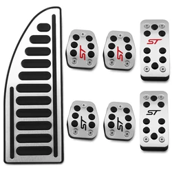 스테인레스 스틸 자동차 페달 커버 페달 세트, 포드 포커스 2 3 4 MK2 MK3 MK4 쿠가 이스케이프 RS ST 2005 - 2017 액세서리 