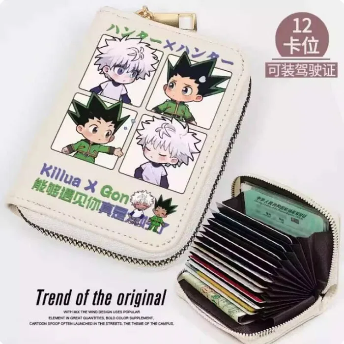 

Anime Hunter×Hunter Killua Zoldyck GON·FREECSS Fashion Wallet PU Purse Card Coin Zipper Cash Holder Bag Cosplay Gift B839 Anime