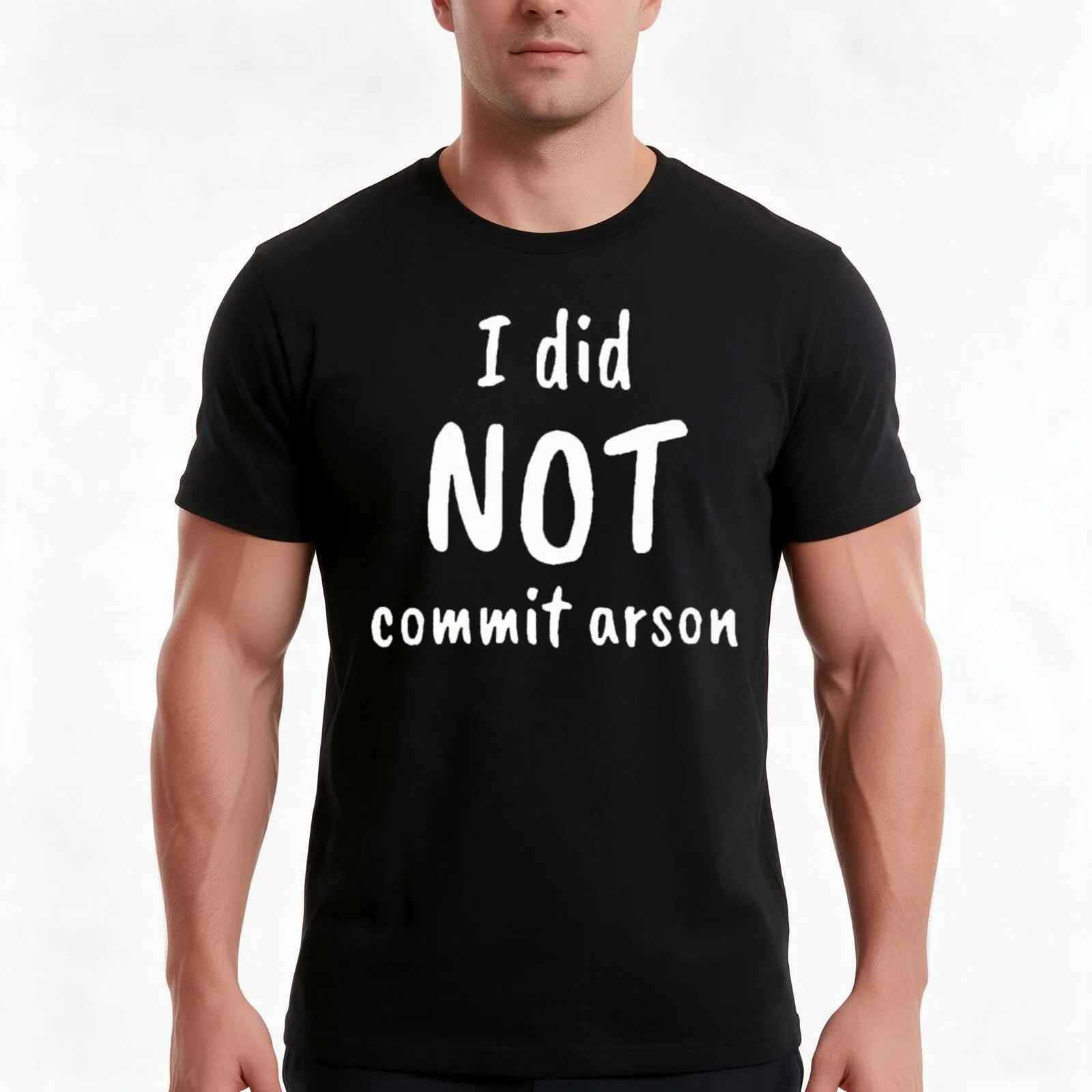 I did not commit arson T-Shirt Summer Casual Cotton Tee Oversized Streetwear Tops Vintage Graphic Print Unisex Men Women