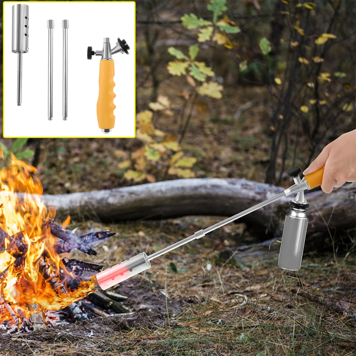 

Открытый кемпинг расширенный воспламенитель пламени горелка для сорняков факел газовый распылитель горелка из нержавеющей стали распылитель ледяной уголь стартер