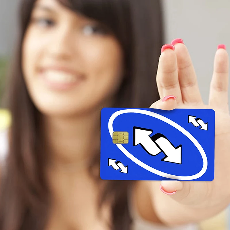 New Funny Words Anime PVC Young Creidt Card Debit Card Sticker Film Case Front Tape For Small Big Chip No Chip