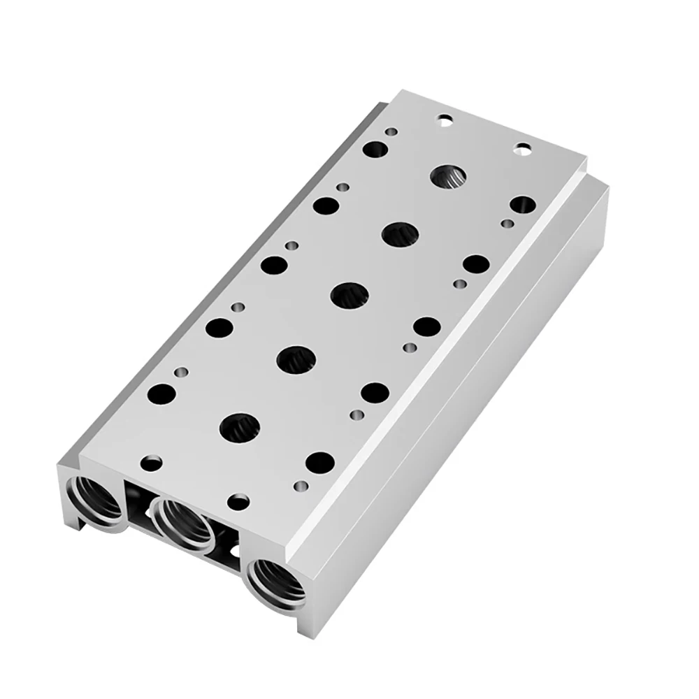 4V210-08 공압 솔레노이드 밸브, 200M 공기 배기 매니폴드, 액세서리가 포함된 밸브 플레이트 베이스 매니폴드 200M-2F 3F 4F 5F - 15F