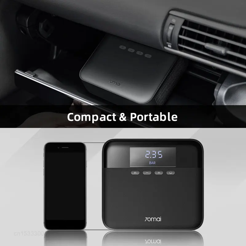 Xiaomi 70mai Car Air Compressor Lite 70mai Protable Wireless Electric Car Air Pump Mini Compressor Tire Inflator Auto Tyre Pumb