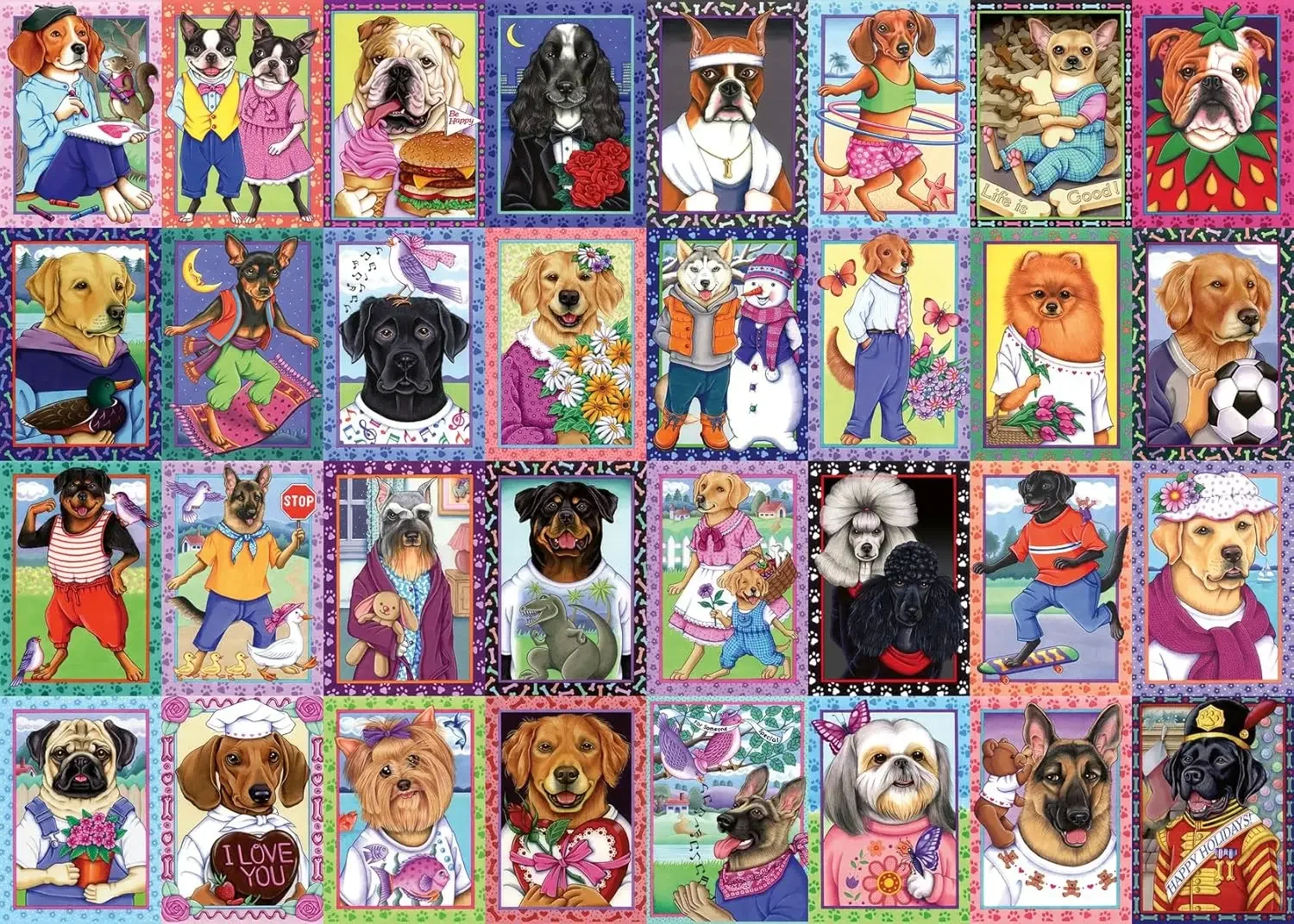 

Adults Jigsaw Puzzle 1000/500/300 Pcs Various Dogs Wooden Puzzles for Gameroom Bedroom Home Decor Birthday Holiday Party Gift