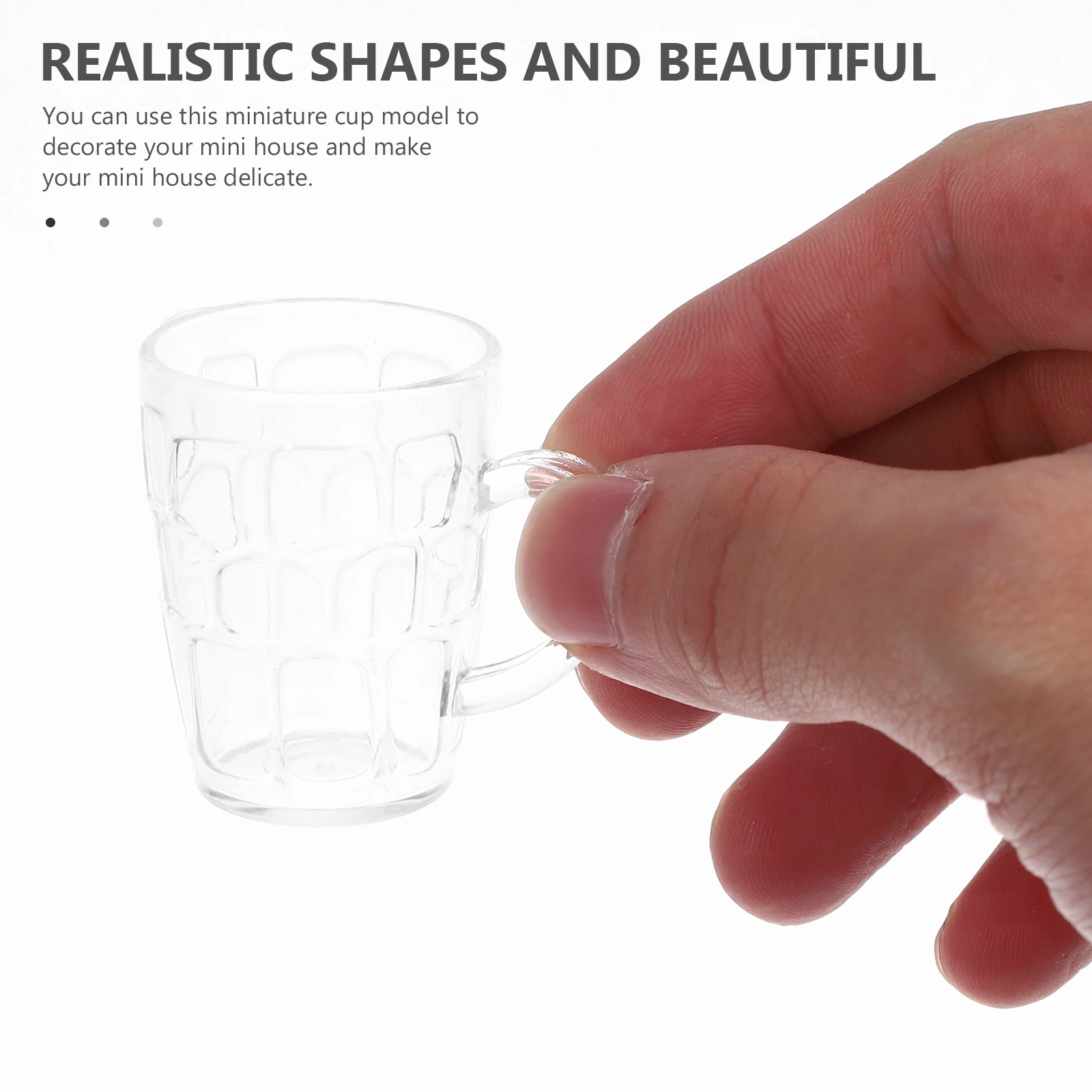 

4 Set Ice Cream Crystal Cup Cups Mini Model Decoration Coffee Toy Clay Simulation Food DIY